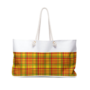 Madras Weekender Bag, Travel Tote, Beach Bag, Gym Bag, Picnic Bag, Gift for Her