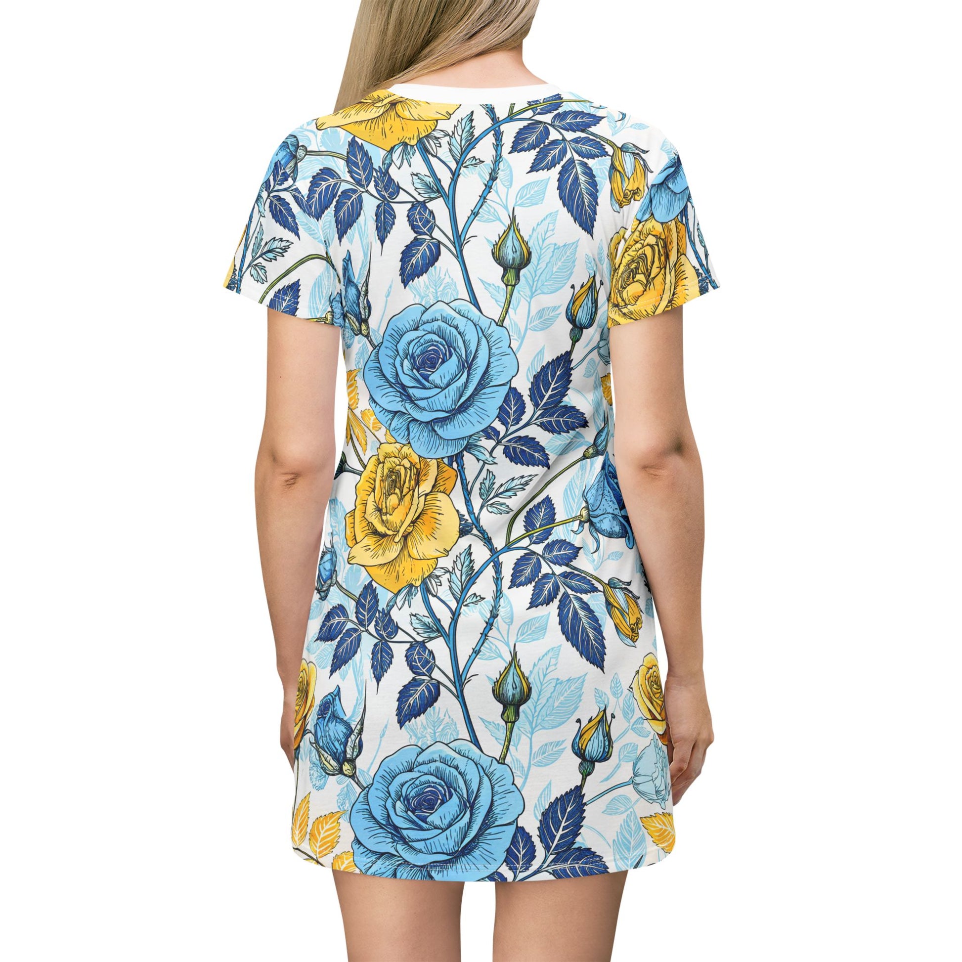 Floral T-Shirt Dress, Perfect for Spring/Summer, Casual Outings, Lounging, Garden Parties, Birthday Gifts