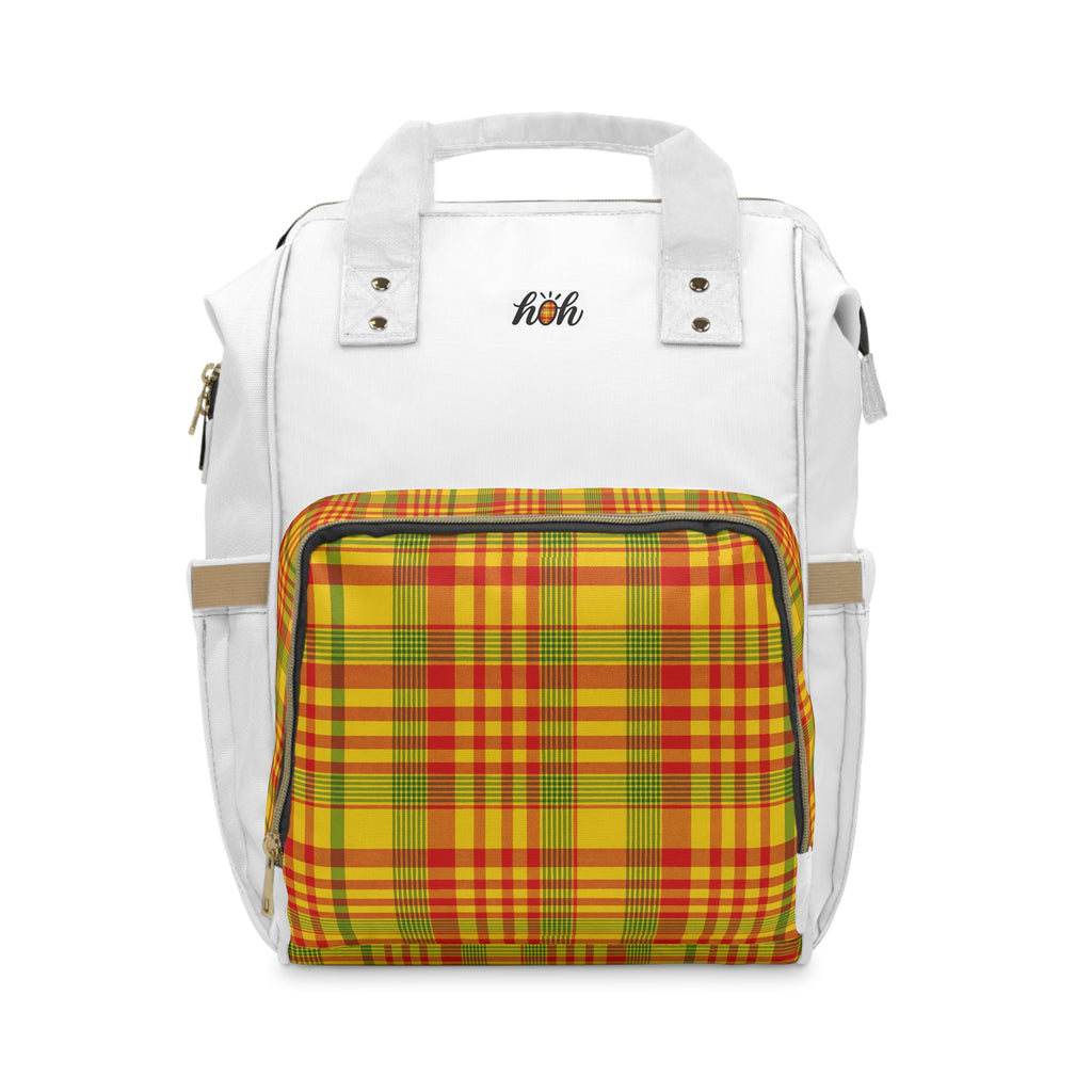 Stylish Plaid Diaper Backpack, Trendy Baby Bag, Functional Maternity Backpack, Gift for New Moms, Modern Nursery Essentials
