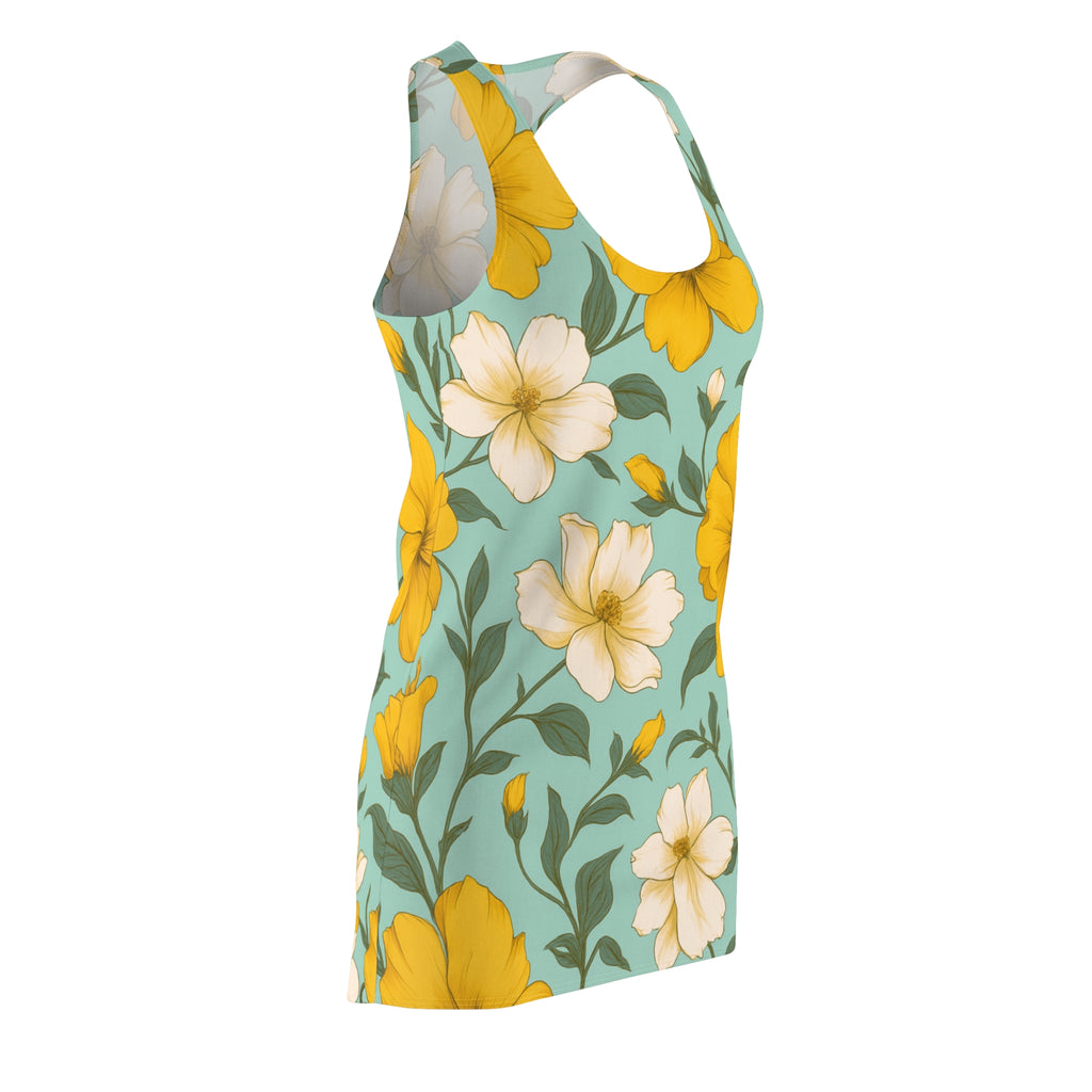 Floral Print Racerback Dress - Summer Vibes, Casual Wear, Beach Party, Spring Fashion, Gift for Her