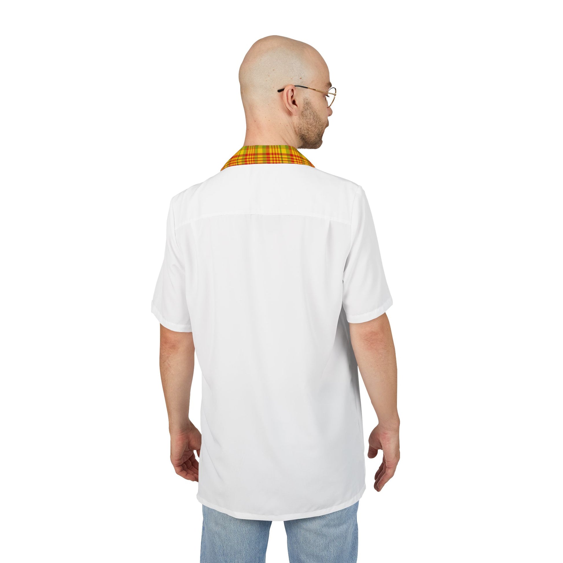 Madras Saint Lucia Button-Down Shirtool Beach Wear, Vacation Essential, Luau Outfit, Tropical Party Shirt