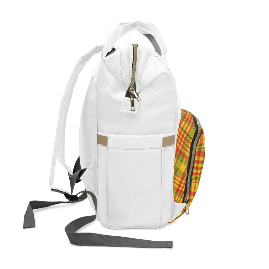 Stylish Plaid Diaper Backpack, Trendy Baby Bag, Functional Maternity Backpack, Gift for New Moms, Modern Nursery Essentials