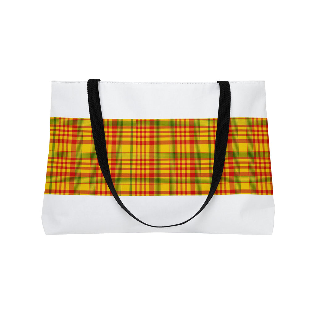 Plaid Weekender Tote Bag, Stylish Travel Tote, Perfect for Beach Days, Picnics, Gifts for Her, Summer Accessory, Shopping Bag
