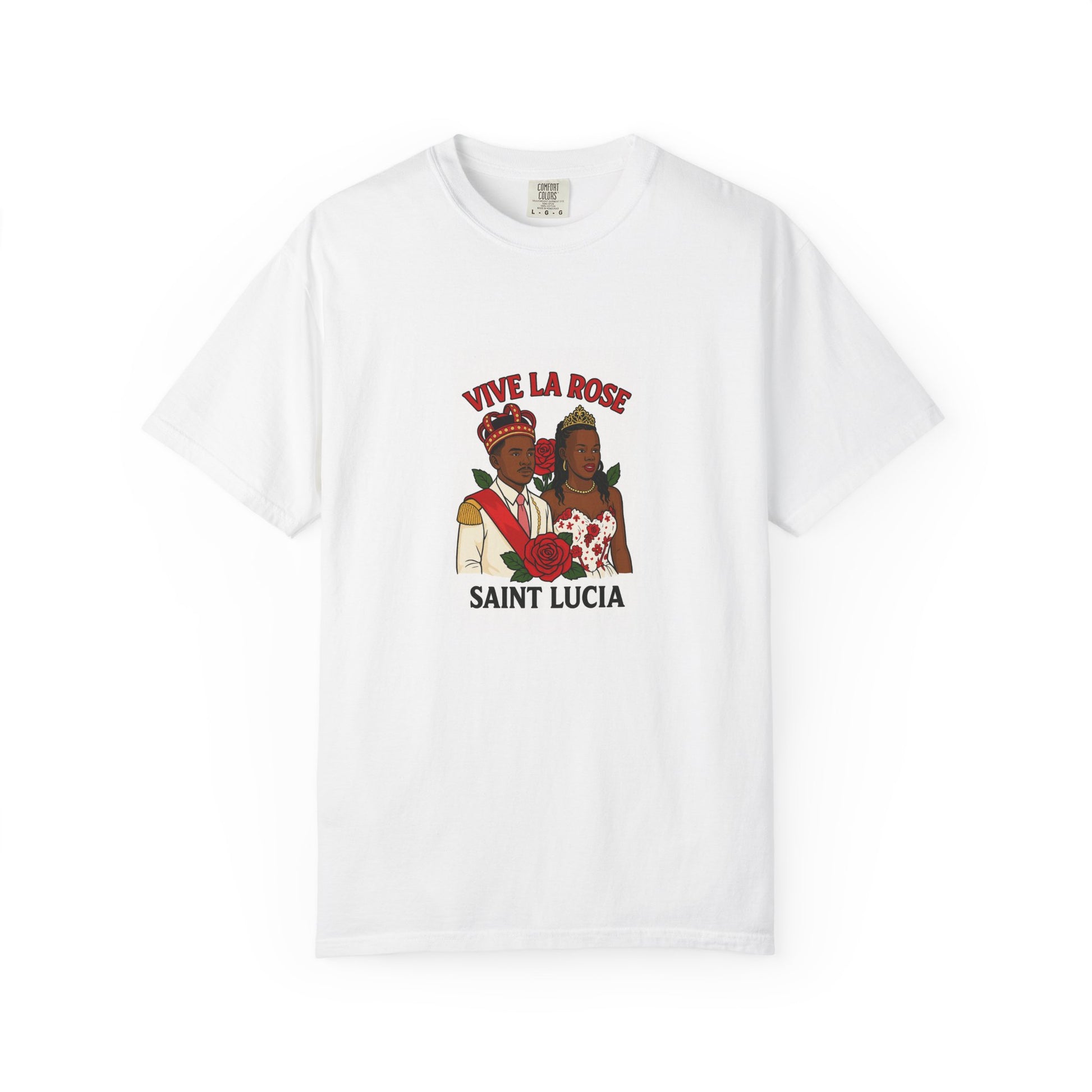 Saint Lucia Vive La Rose T-Shirt, Unisex Celebration Tee, Caribbean Culture Shirt, Gift for Festivals, Summer Wardrobe Essential