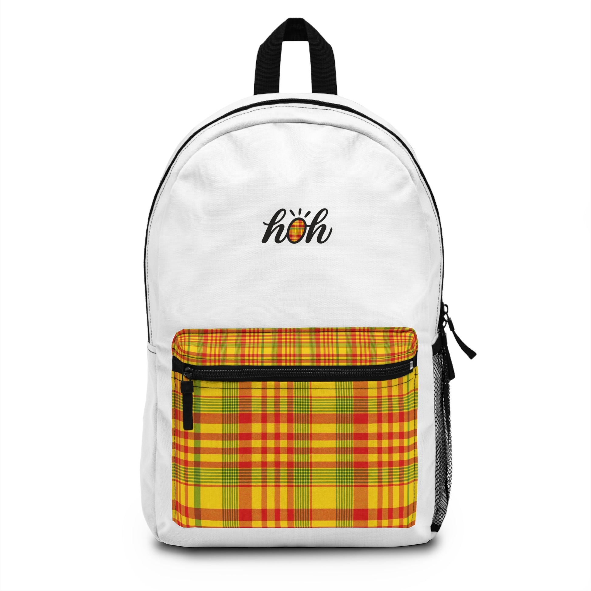 Plaid Pattern Backpack with Cute Text, Trendy School Bag, Stylish Everyday Backpack, Travel Essentials, Gift for Students