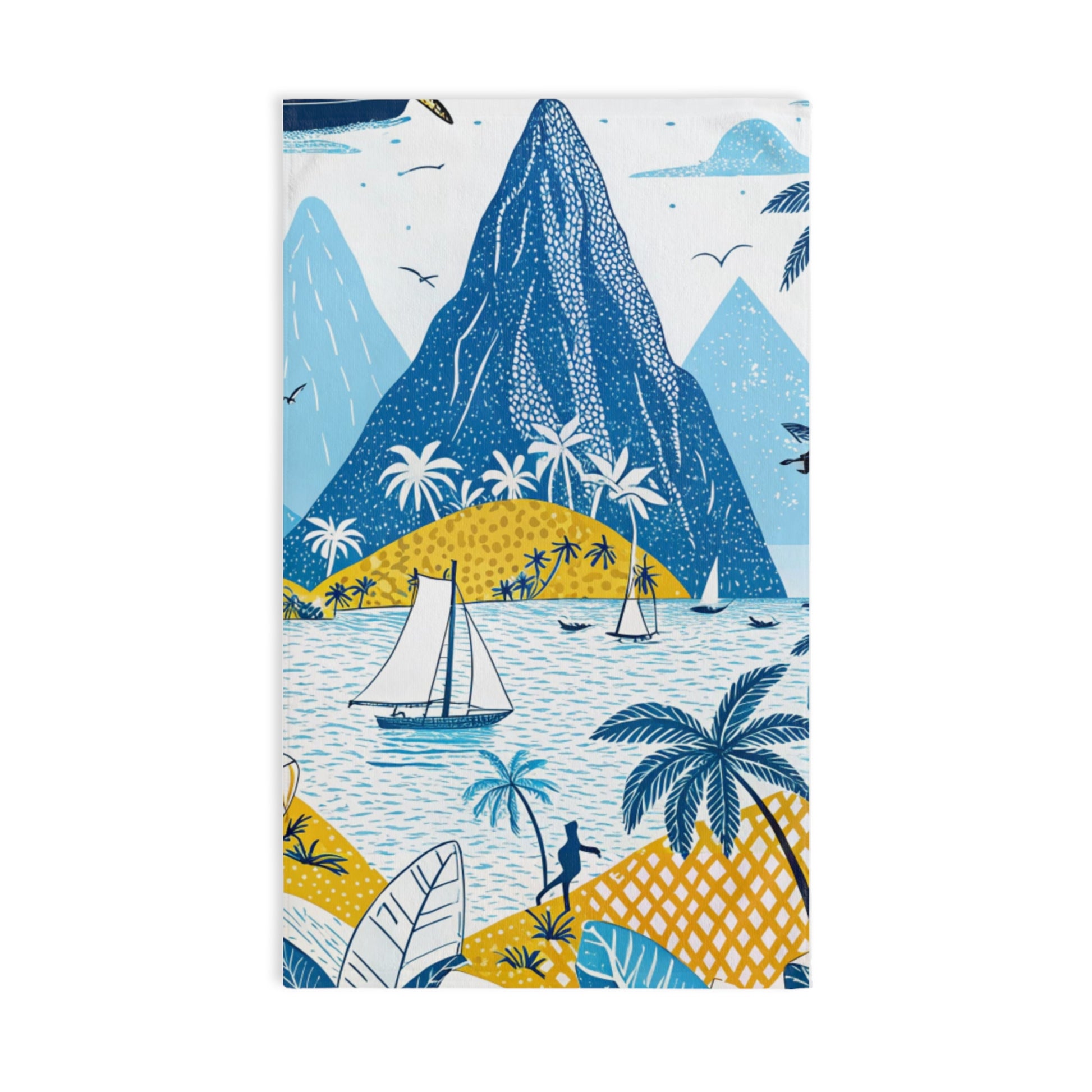 Tropical Paradise Hand Towel, Beach Decor, Summer Vibes, Kitchen Towel, Gifts for Home, Travel Enthusiasts