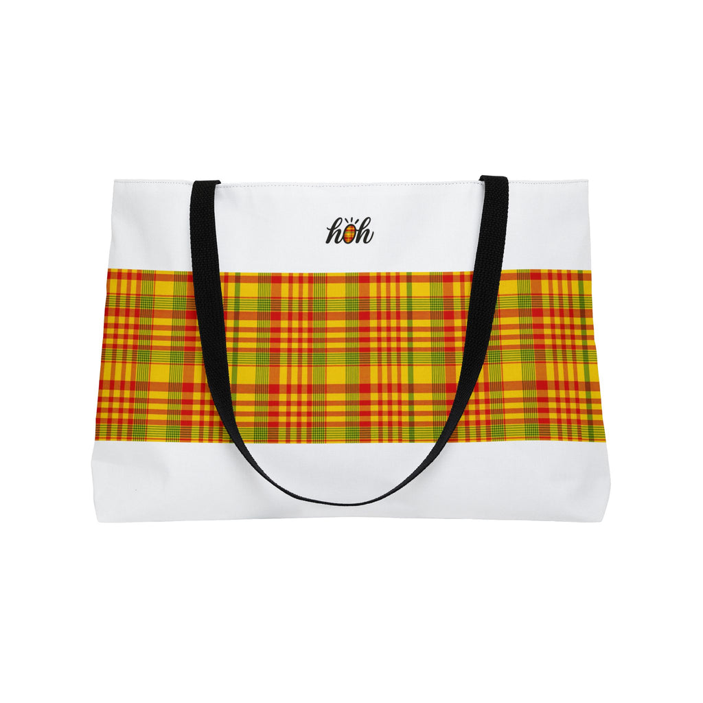 Plaid Weekender Tote Bag, Stylish Travel Tote, Perfect for Beach Days, Picnics, Gifts for Her, Summer Accessory, Shopping Bag