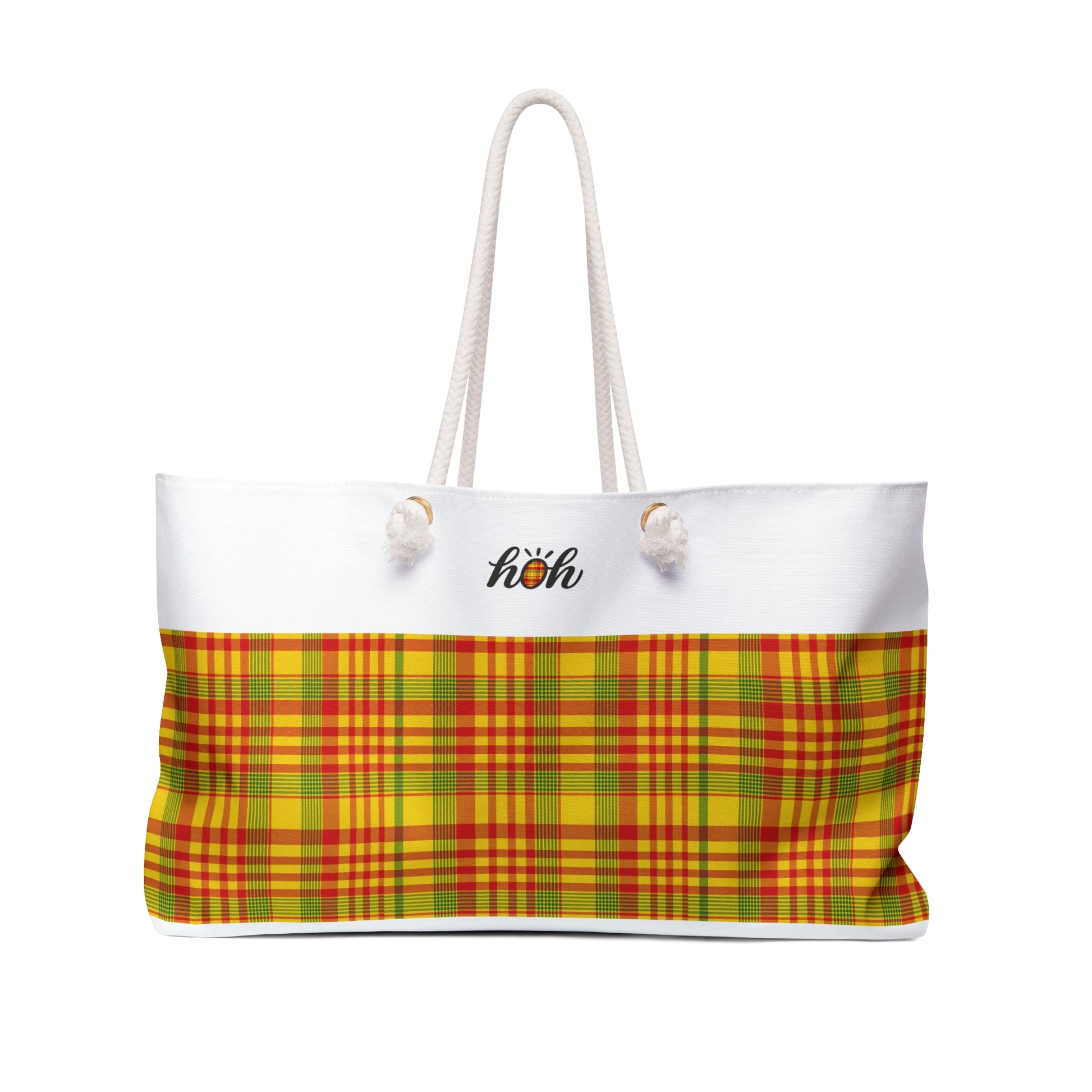 Plaid Weekender Bag, Travel Tote, Beach Bag, Gym Bag, Picnic Bag, Gift for Her