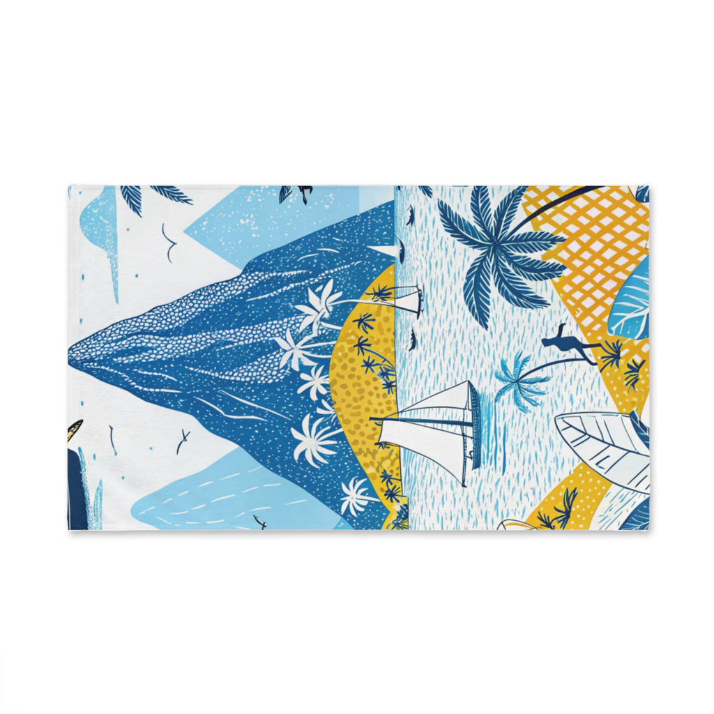 Tropical Paradise Hand Towel, Beach Decor, Summer Vibes, Kitchen Towel, Gifts for Home, Travel Enthusiasts
