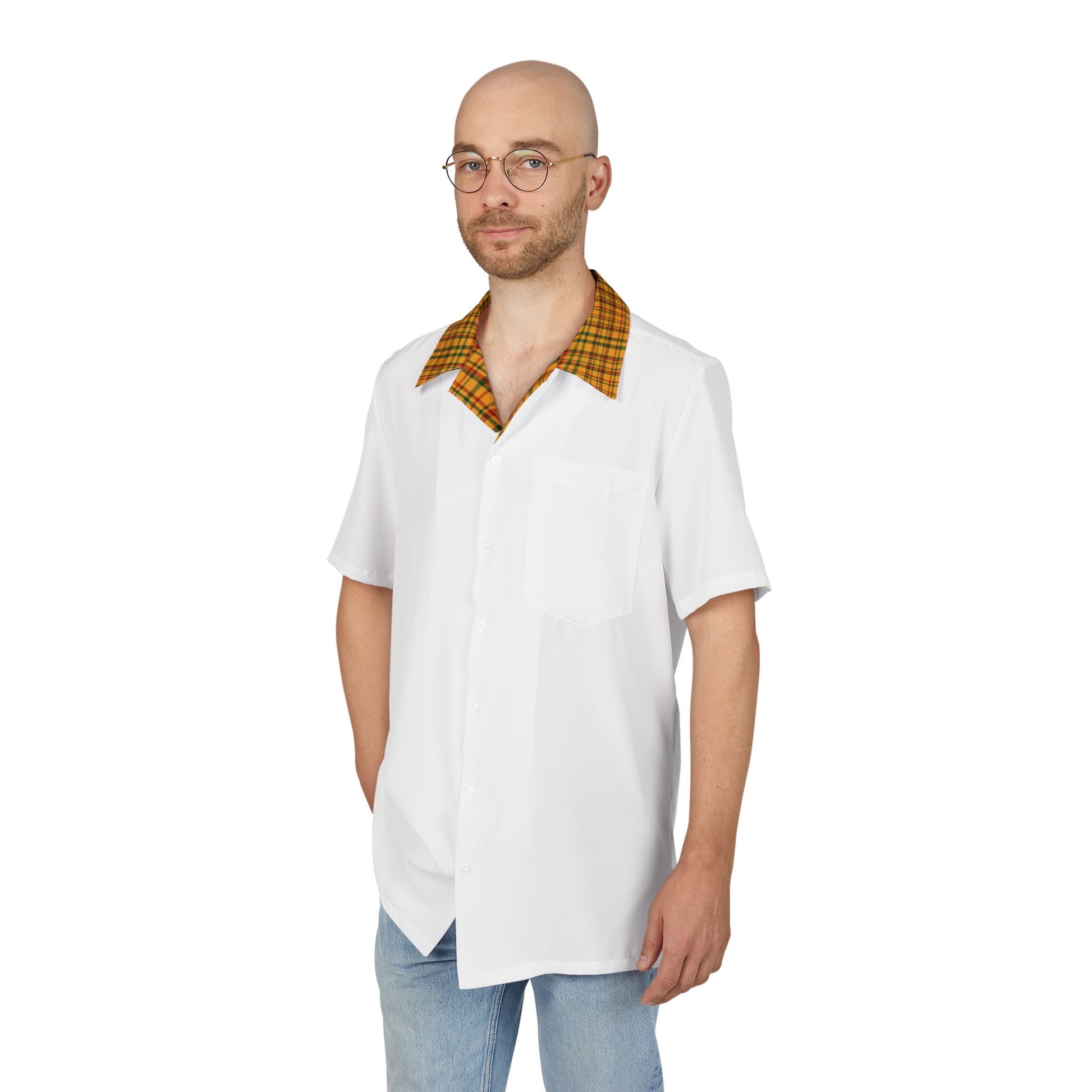 Madras Saint Lucia Button-Down Shirtool Beach Wear, Vacation Essential, Luau Outfit, Tropical Party Shirt