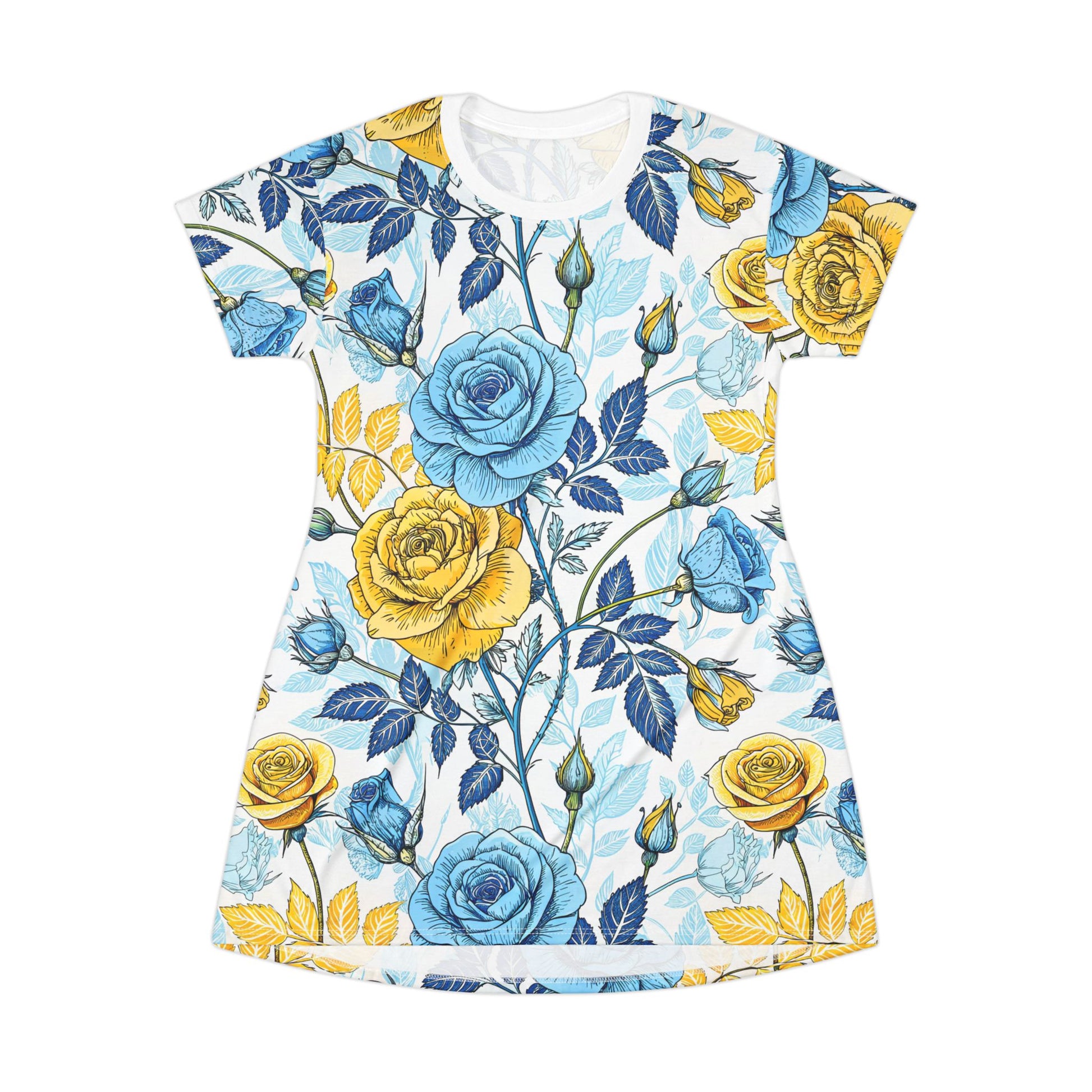 Floral T-Shirt Dress, Perfect for Spring/Summer, Casual Outings, Lounging, Garden Parties, Birthday Gifts