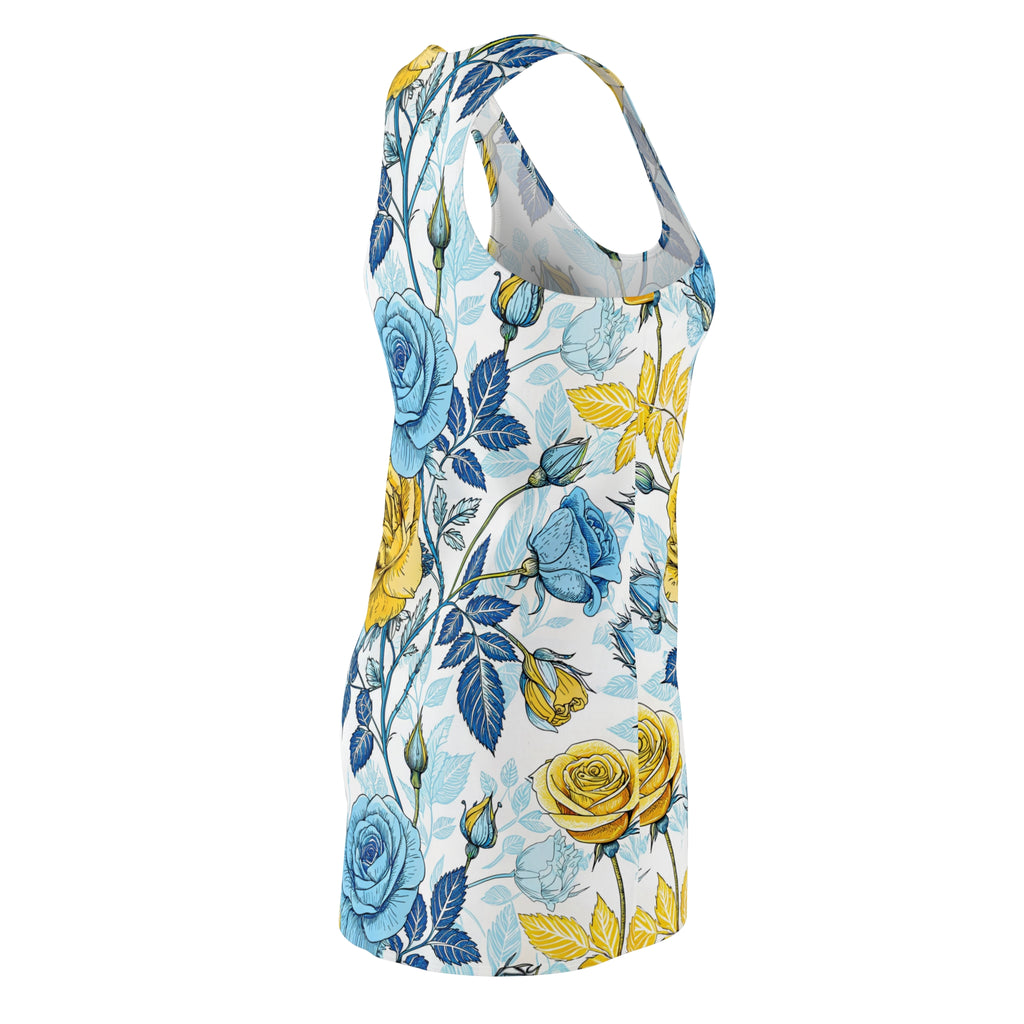 Floral Racerback Dress, Summer Fashion, Wedding Guest Outfit, Beach Dress, Casual Wear, Spring Style