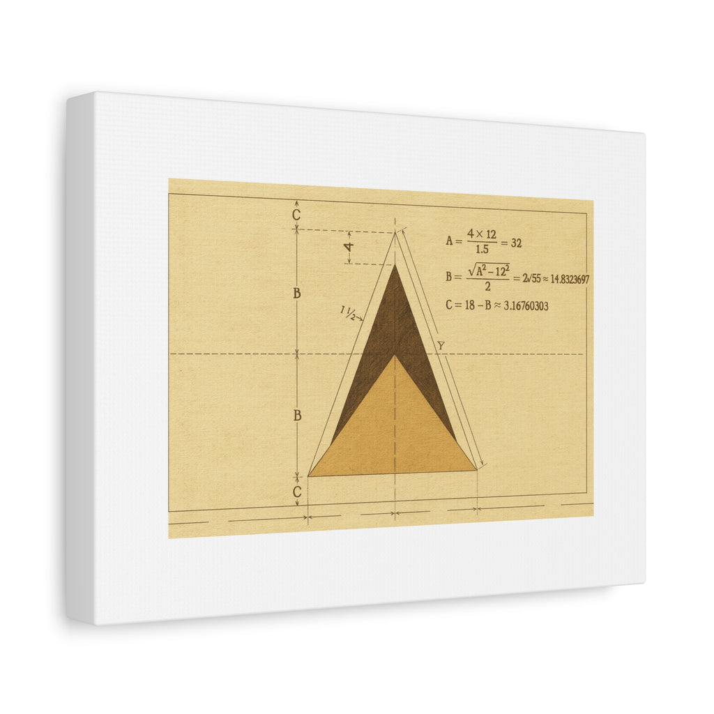 Abstract Geometric Wall Art, Modern Home Decor, Minimalist Canvas Print, Office Artwork, Unique Gift Idea, Educational Art Piece